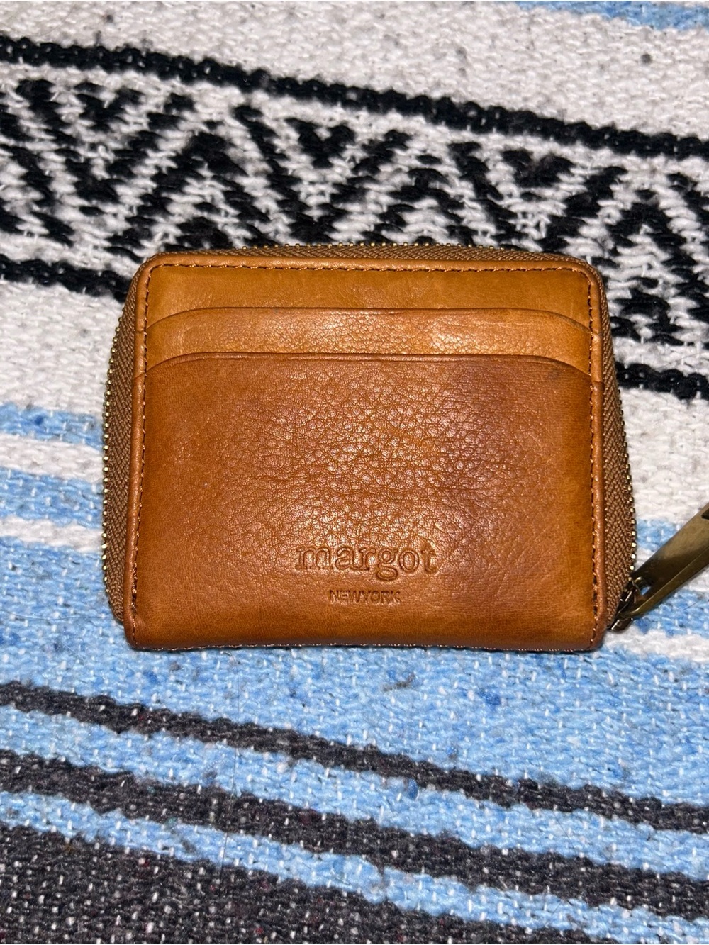 Margot Brown Leather Zip Card & Key Holder